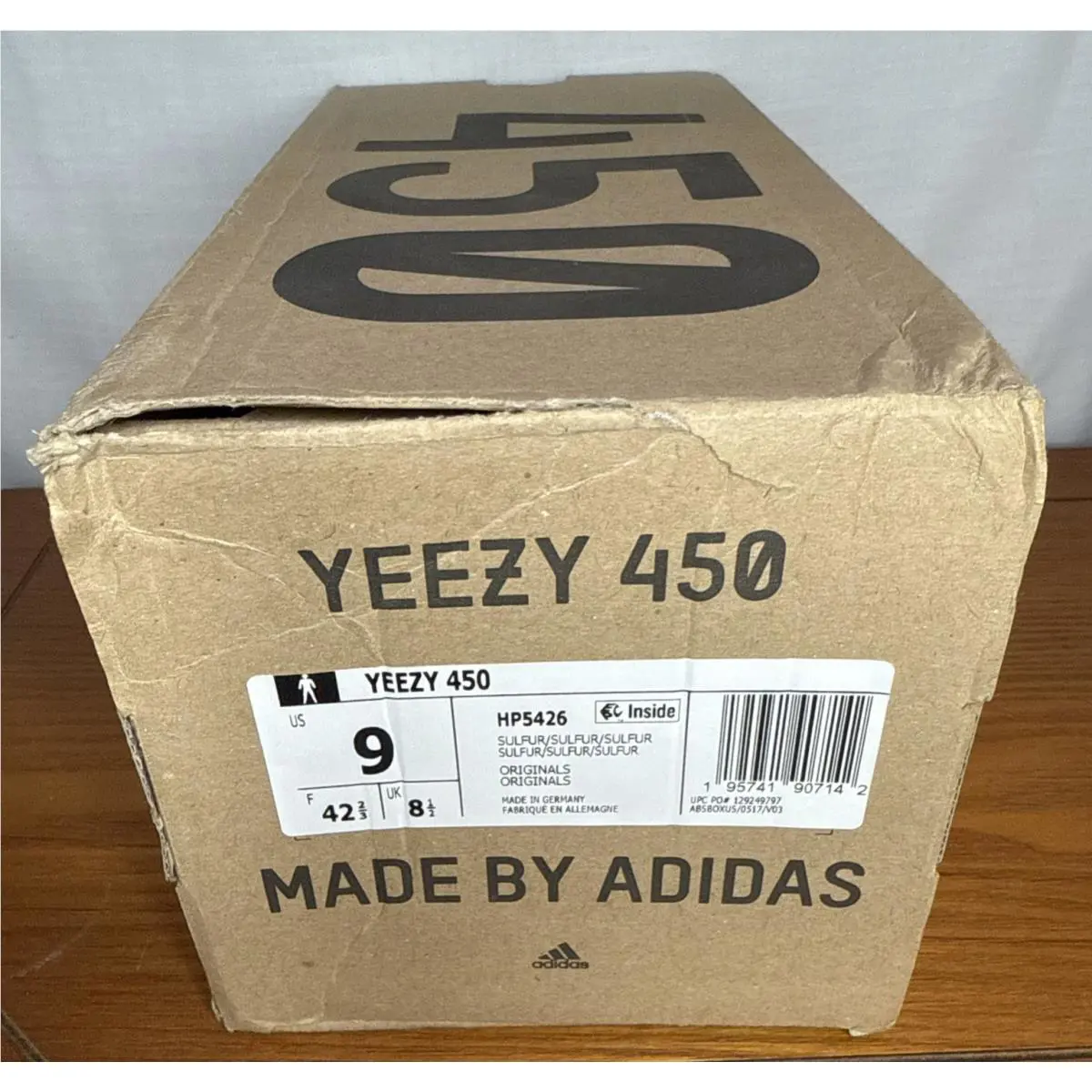 Adidas shoes - adidas Yeezy 450 - Yeezy - HP5426 - Yellow, Manufacturer: Sulfur/Sulfur/Sulfur 10