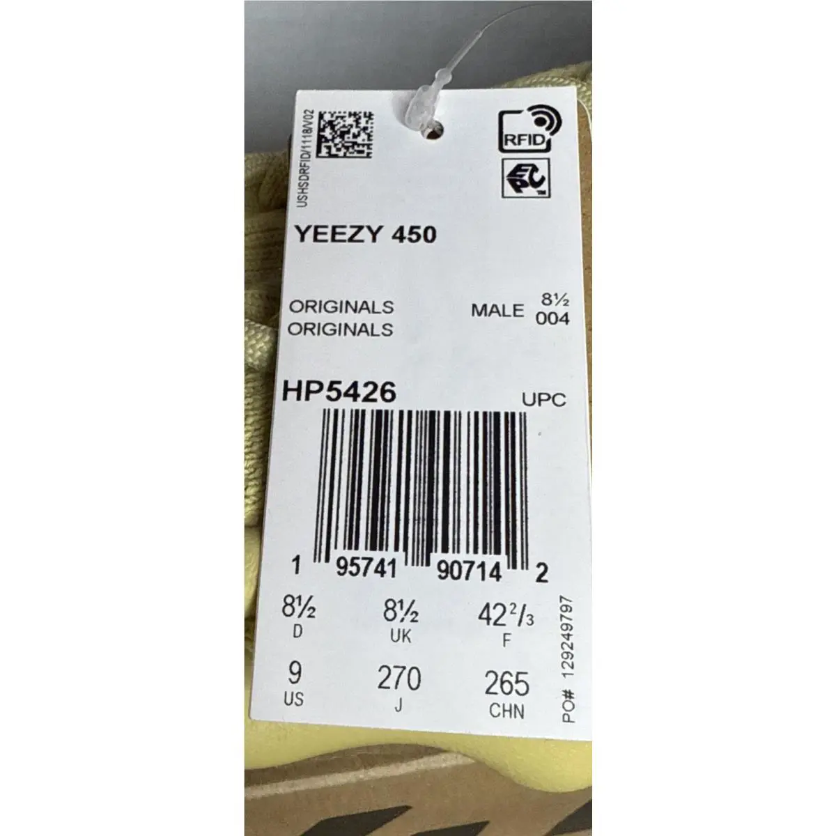 Adidas shoes - adidas Yeezy 450 - Yeezy - HP5426 - Yellow, Manufacturer: Sulfur/Sulfur/Sulfur 12
