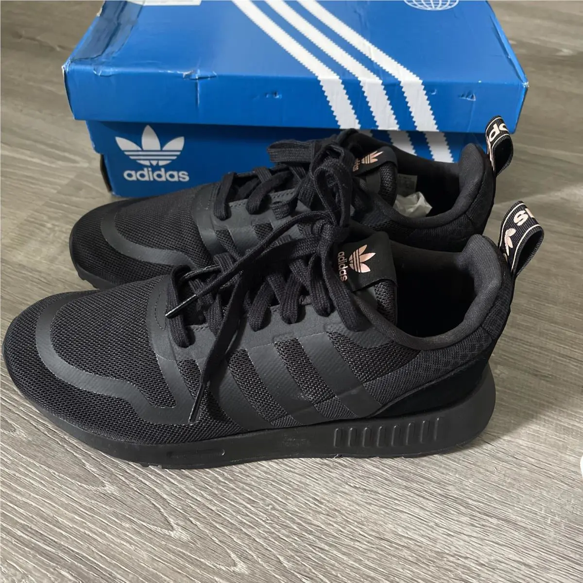 Adidas Multix Womens Athletic Running Workout Sneaker Black Shoe Trainer SZ 8.5