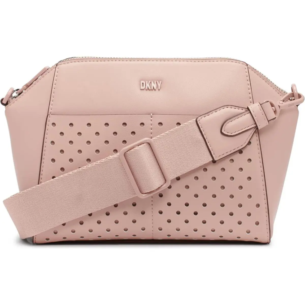 Dkny Peyton Medium Satchel Bag Rosewater Silver - Handle/Strap: Rosewater, Hardware: Silver tone, Exterior: Rosewater
