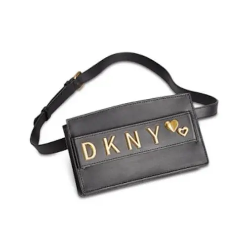 Dkny Smoke Black Leather Belt Bag L46817 - Exterior: Black