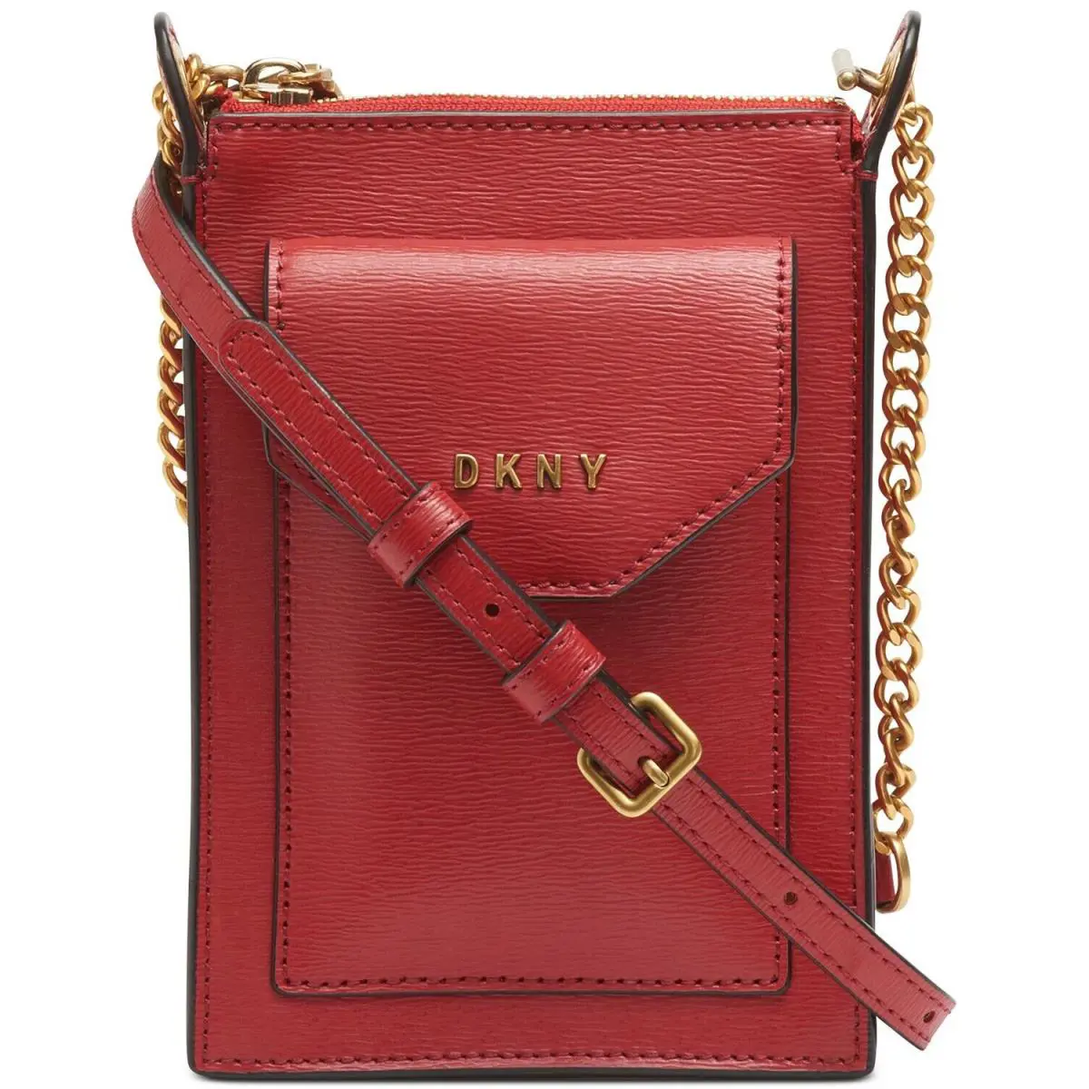 Dkny Alexa Leather Phone Red Crossbody Bag L126519 by DKNY