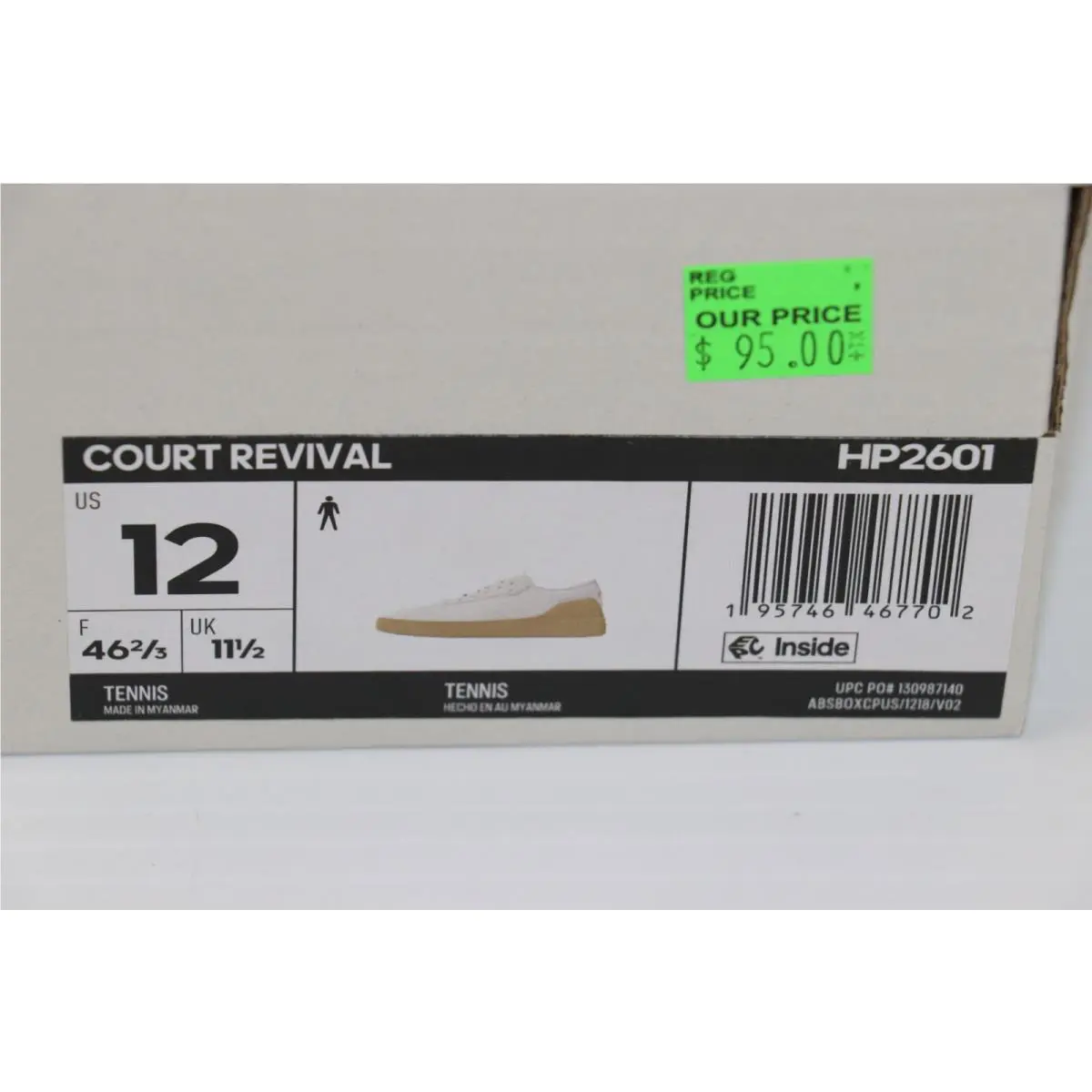Adidas shoes - adidas Court - Court - Cloud White/Gum, Main: White (UPC: 195746470429) 2