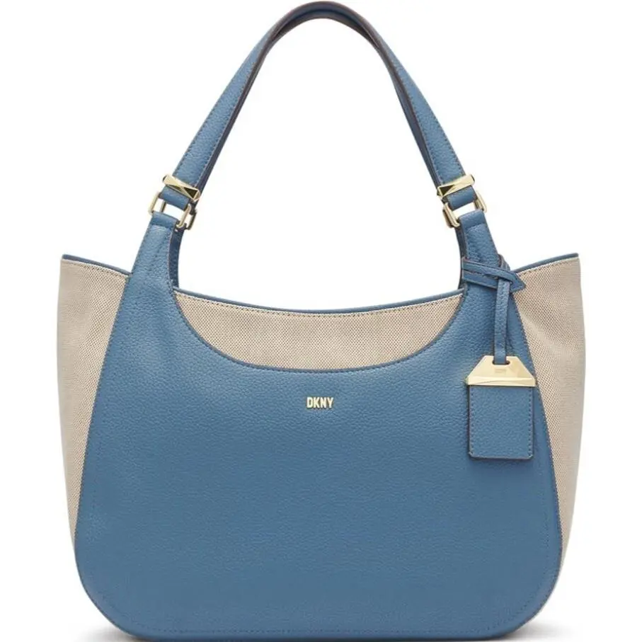 Dkny Women’s Barbara Shopper Tote Coastal Blue Combo One Size