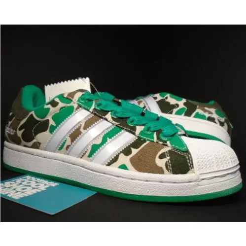 2006 Adidas Superstar II 2 G5 Adicolor Camo White Green Black Brown 562904 6.5