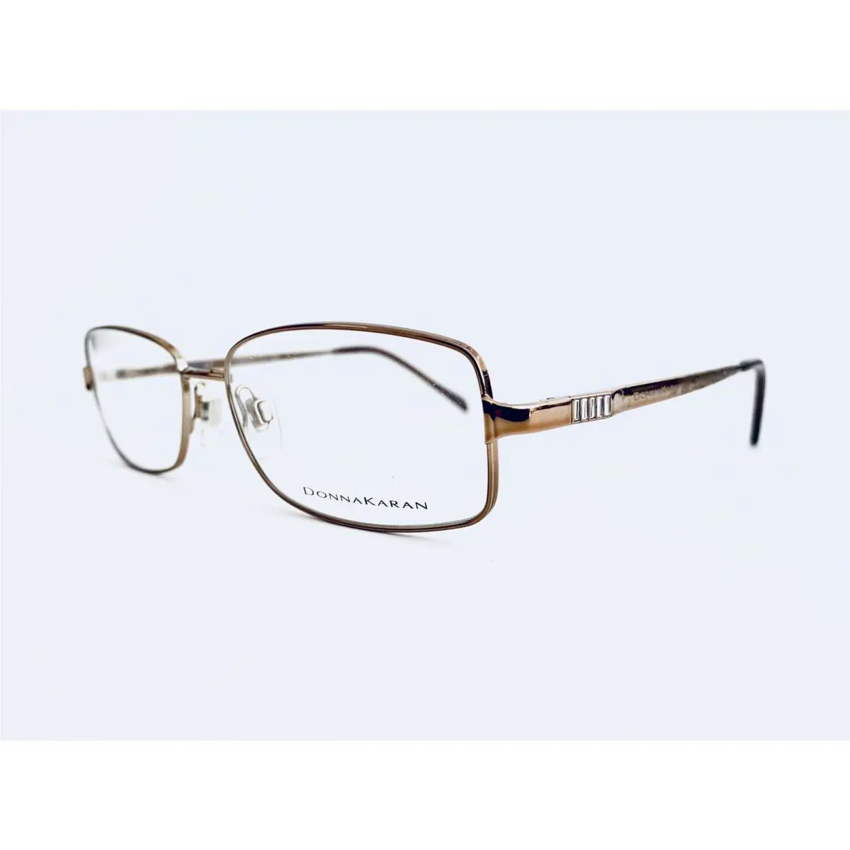 Dkny Donna Karen Gold Metal Rectangular Glasses Italy DK3548B 1015 53 15 135