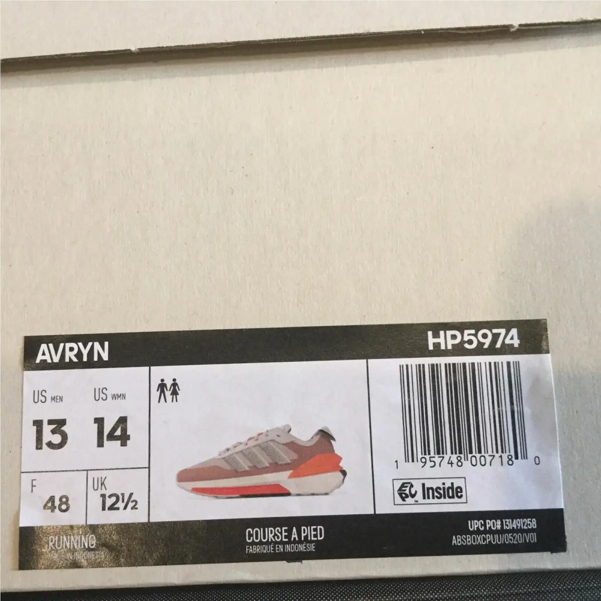 Adidas shoes - HP5974 - Grey/White/Solar Red (UPC: 0195748007180) 0