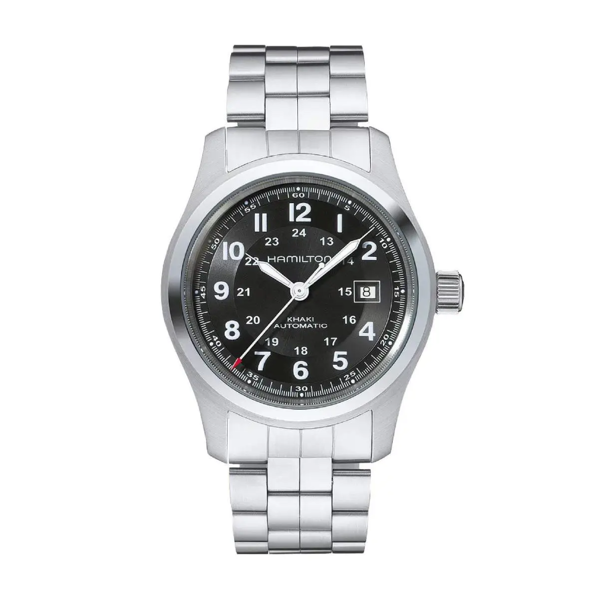 Hamilton Khaki Field Black / Stainless Steel Black Dial Wristwatch H70515137