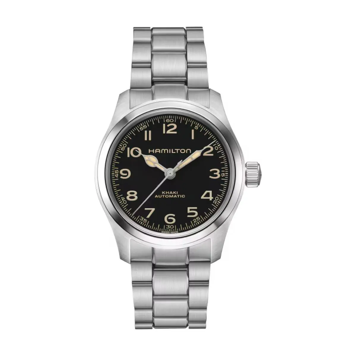 Hamilton Khaki Field Black / Stainless Steel Black Dial Wristwatch H70405130