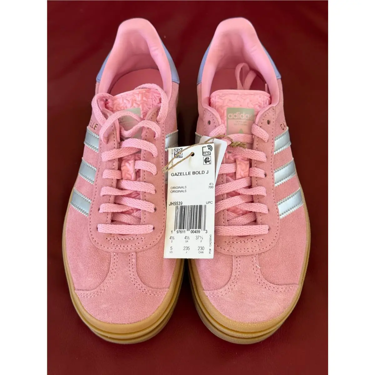 Adidas shoes - adidas Gazelle Bold - Gazelle Bold - JH5539 - True Pink / Silver Metallic / Light Purple (UPC: 197611004593) 8