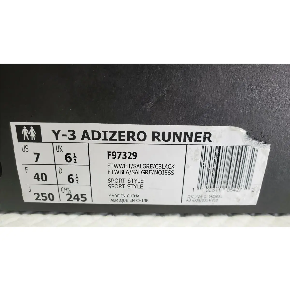 Adidas shoes - adidas Y-3 Adizero Runner - Adizero Runner - F97329 - White/Salgre/CBlack, Manufacturer: Ftwr White / Salgre / Cblack 6