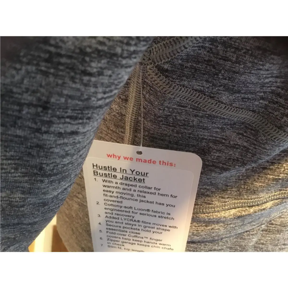 Lululemon clothing - space dye camp black slate 11