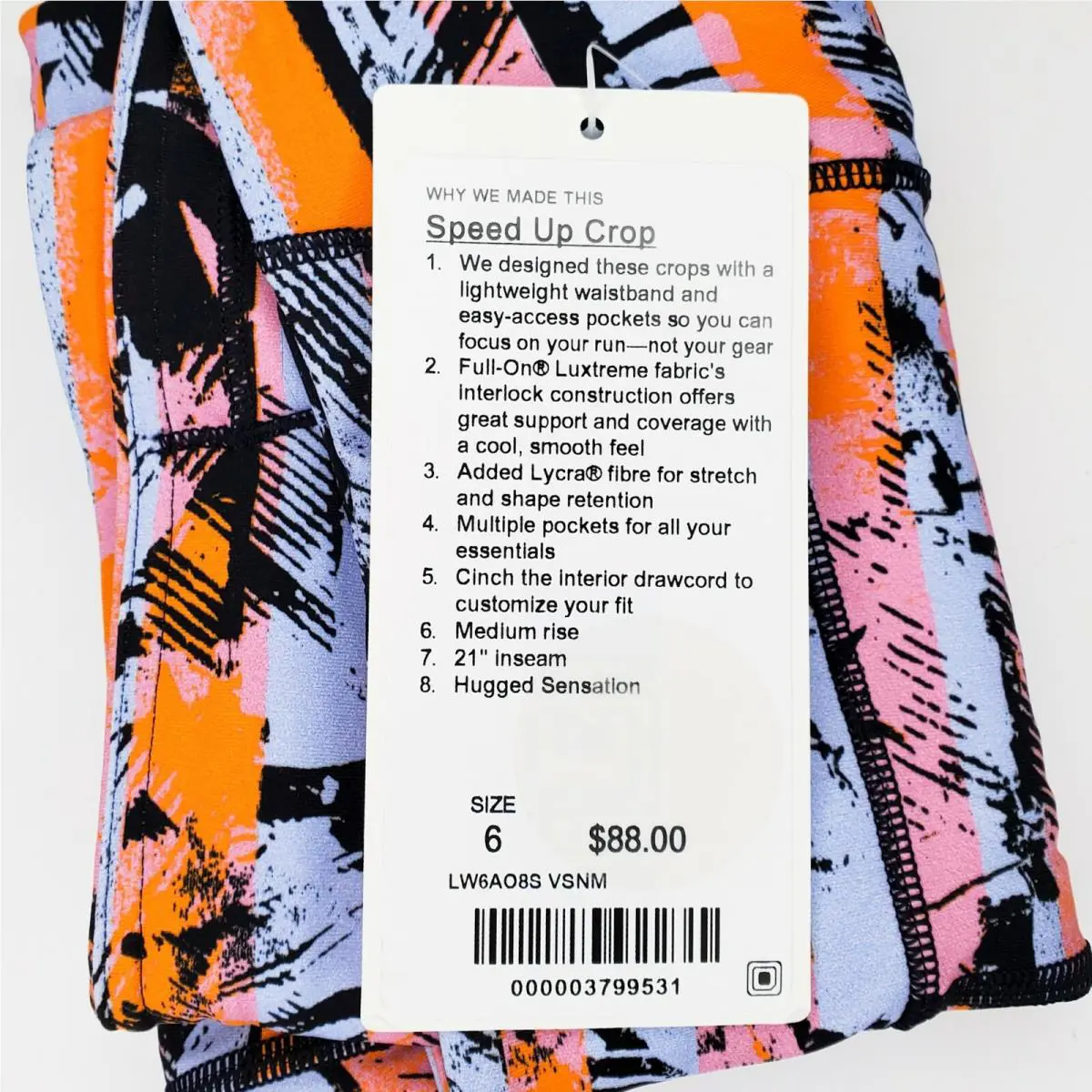 Lululemon clothing - orange pink black 3