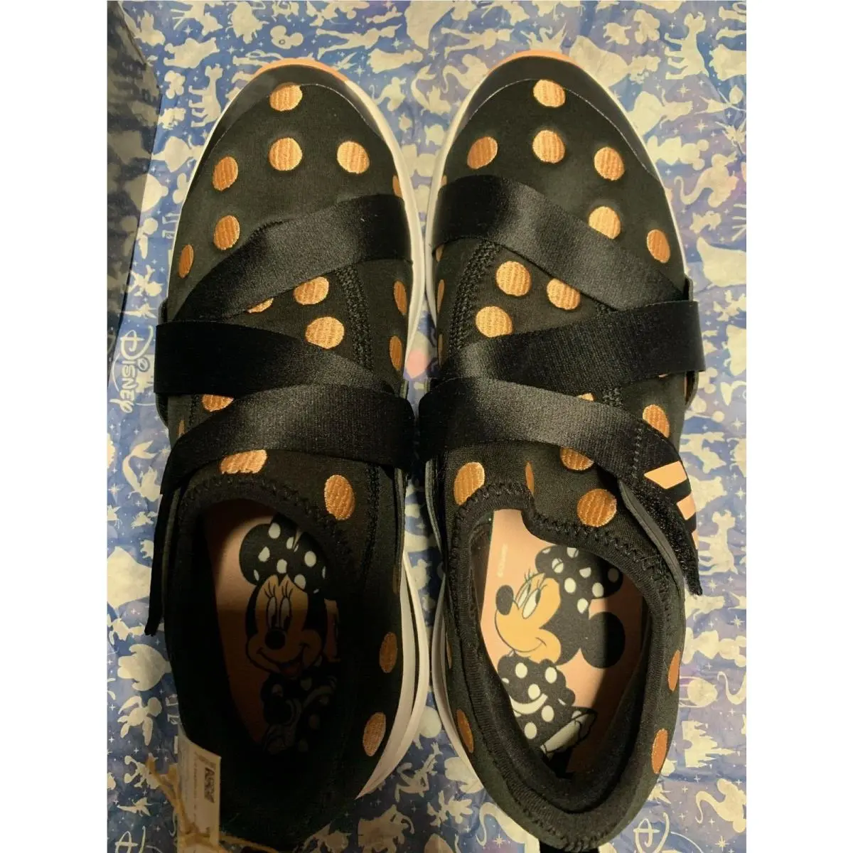 Disney Adidas Fortarun X Polka Dot Minnie Mouse Girls 7 Womens 8.5