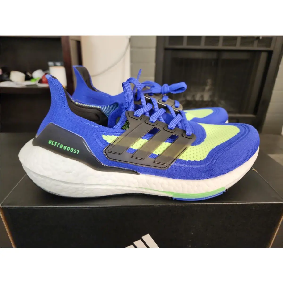 Bwt Adidas Ultra Boost 21 Purple Green Athletic Running Training Shoes sz 8