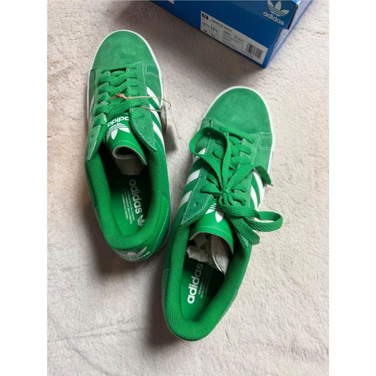 Adidas Campus Vulc Green Shoes JQ0052 Sizes M 11.5/W 12.5