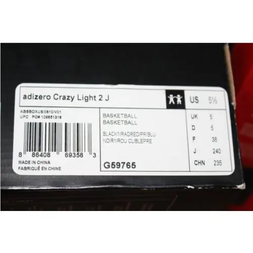 Adidas shoes - BLACK1, RAD RED, PURE BLUE (UPC: 886408693583) 5