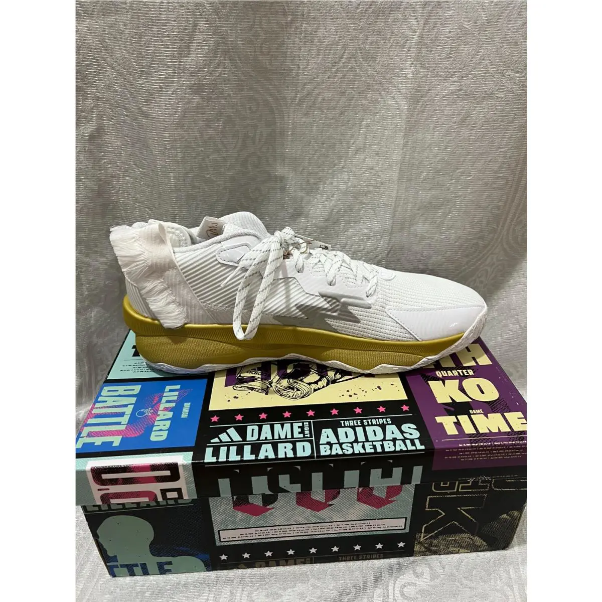 Adidas shoes - White/Silver/Gold (UPC: 194828735500) 1