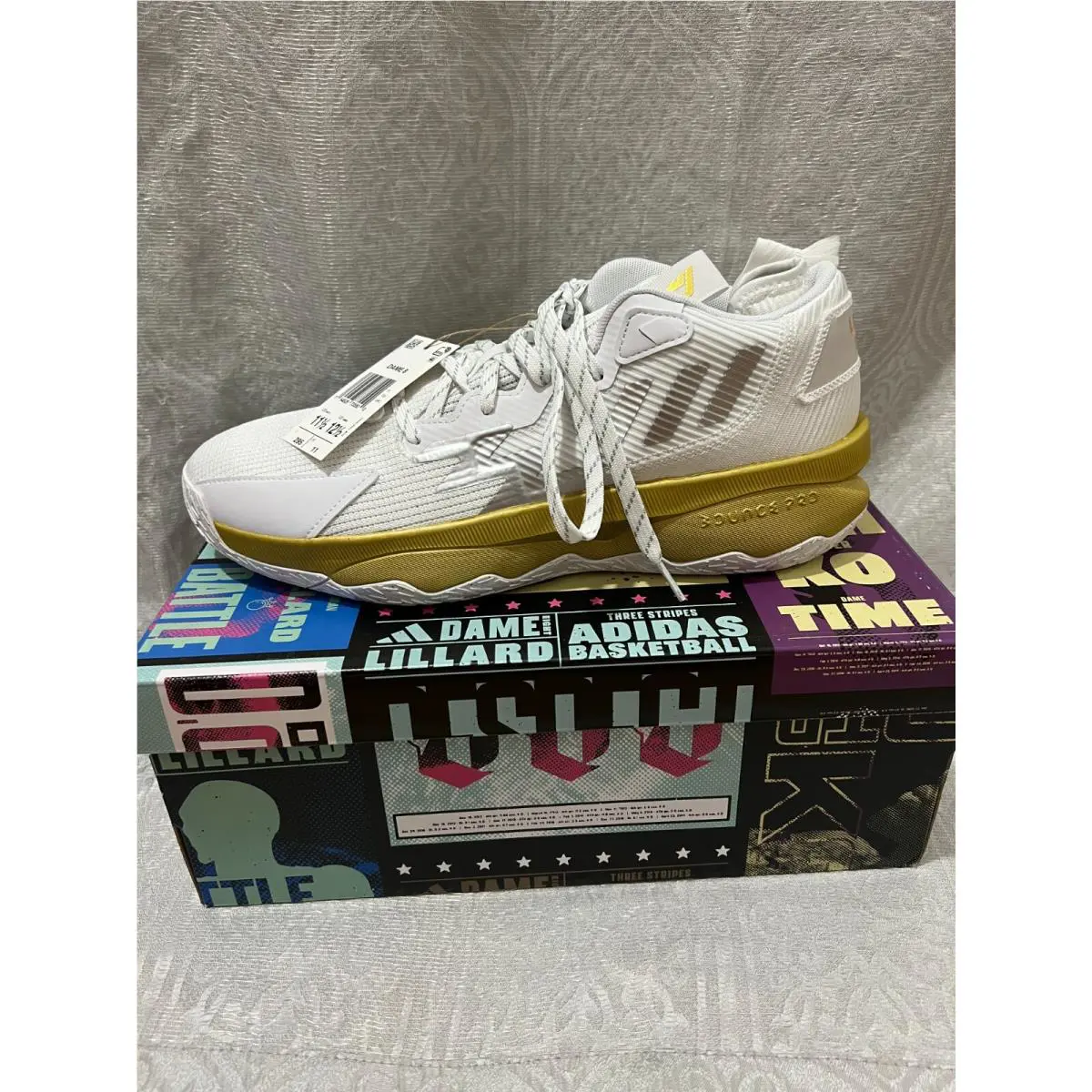 Adidas shoes - White/Silver/Gold (UPC: 194828735500) 0