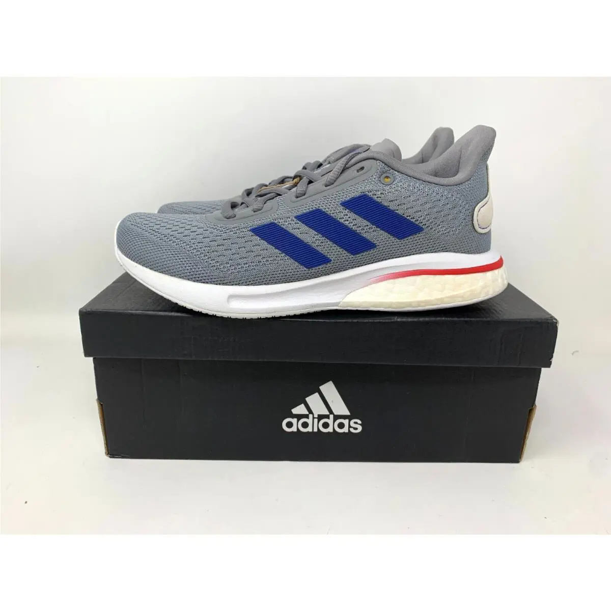 Adidas Supernova Men 4 Kansas Jayhawks Bounce Running Shoe Gray Sneaker H01294