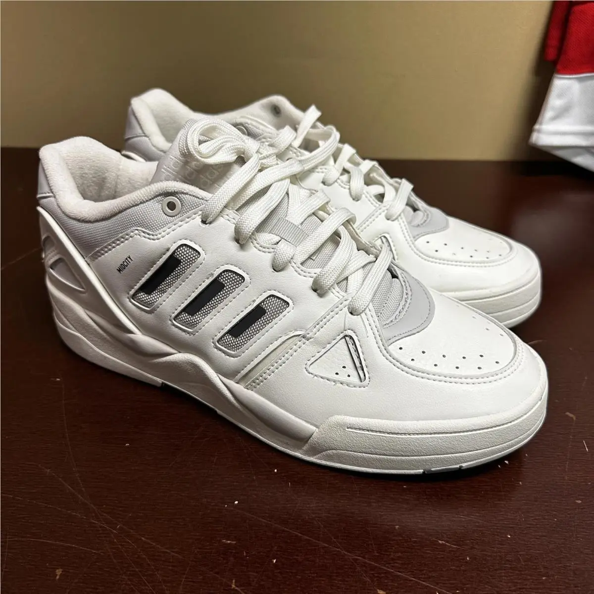 Adidas Mid City Low Core White Wonder Beige Off White JH9144 Mens Sz 11.5