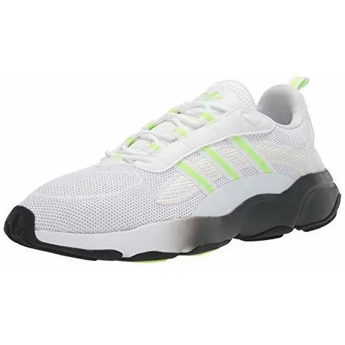 Adidas Originals Men`s Haiwee Sneaker White/signal Green/core Black 13.5 M - White/Signal Green/Core Black