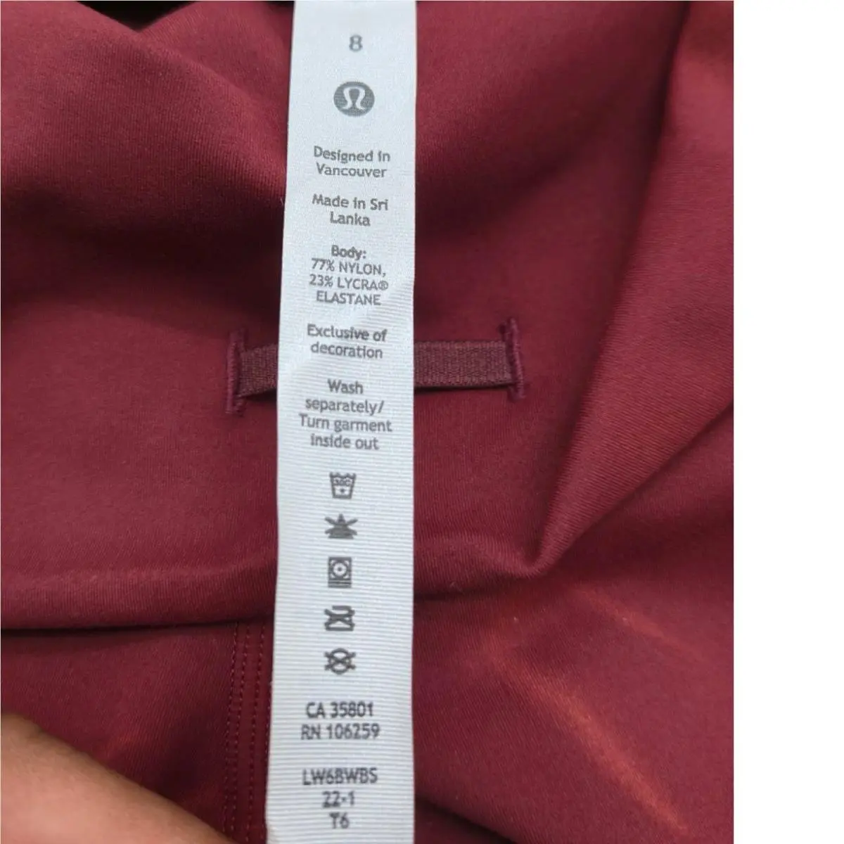 Lululemon clothing - LW6BWBS - LW6BWBS - SRM1 6