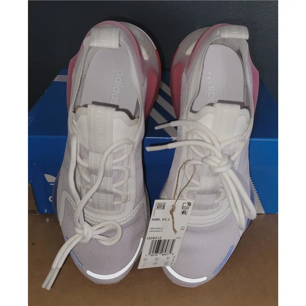 Adidas shoes - adidas NMD V3 - NMD - White Red Blue (UPC: 195735469779) 1