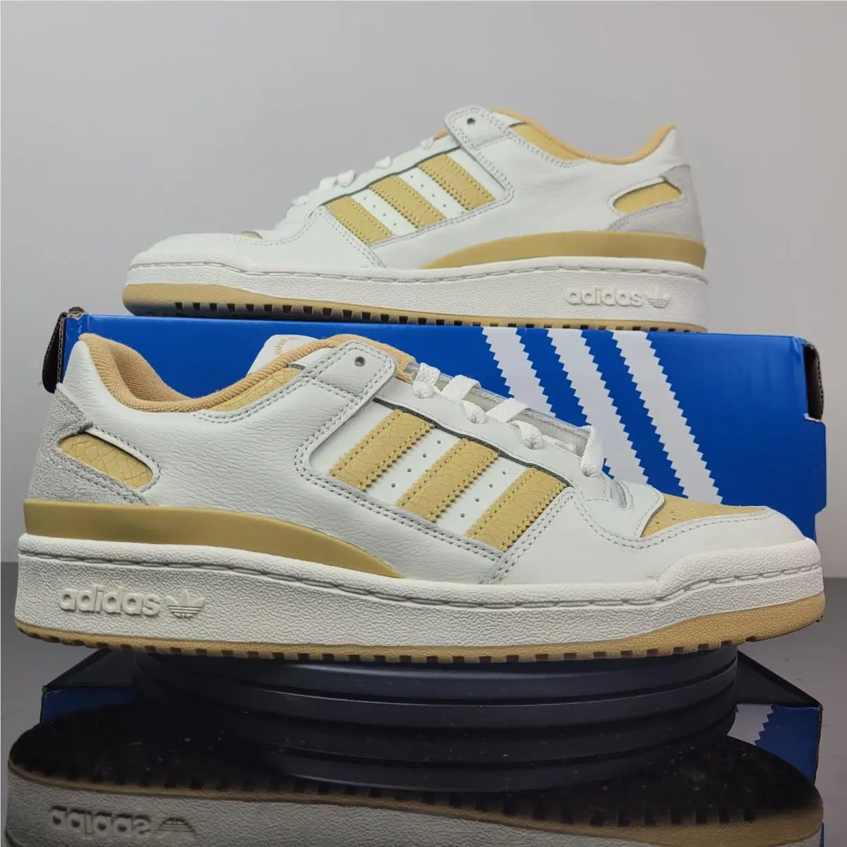 Adidas Originals Forum Low CL Athletic Ivory Yellow Shoes IG3780 Men`s Sz 8