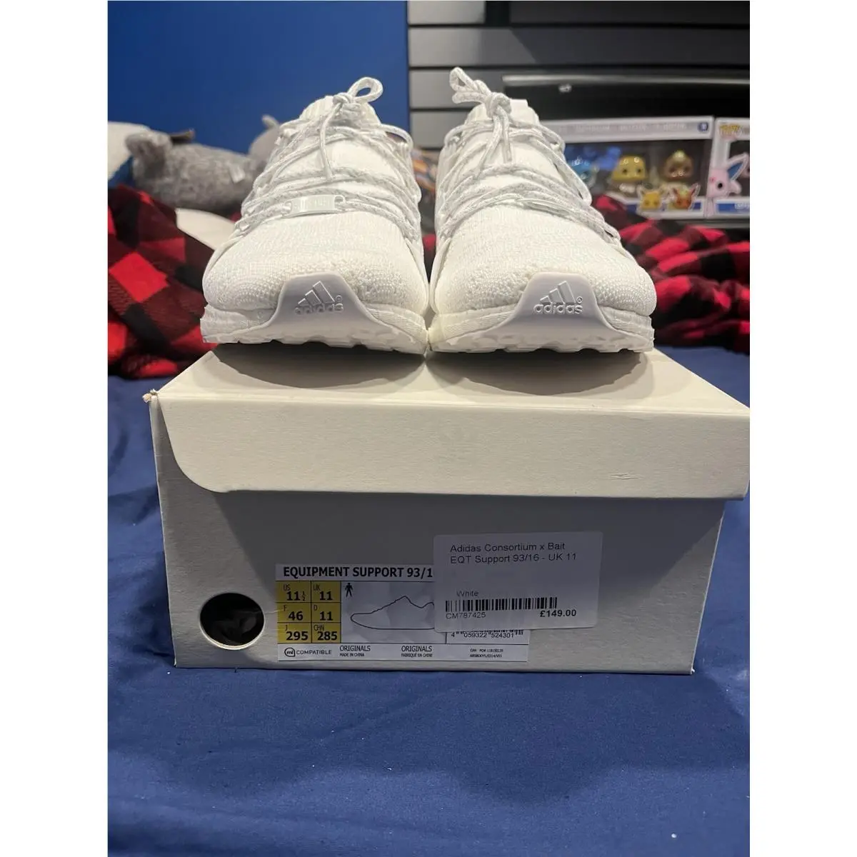 Bait x Adidas Consortium Eqt Support 93/16 Boost Glow In The Dark Size 11.5 DS