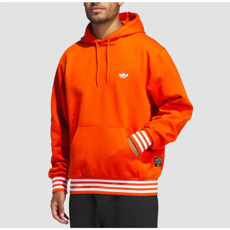 Adidas Men Heavyweight French Terry Shmoofoil Hoodie IX9012 Collegiate Orange L