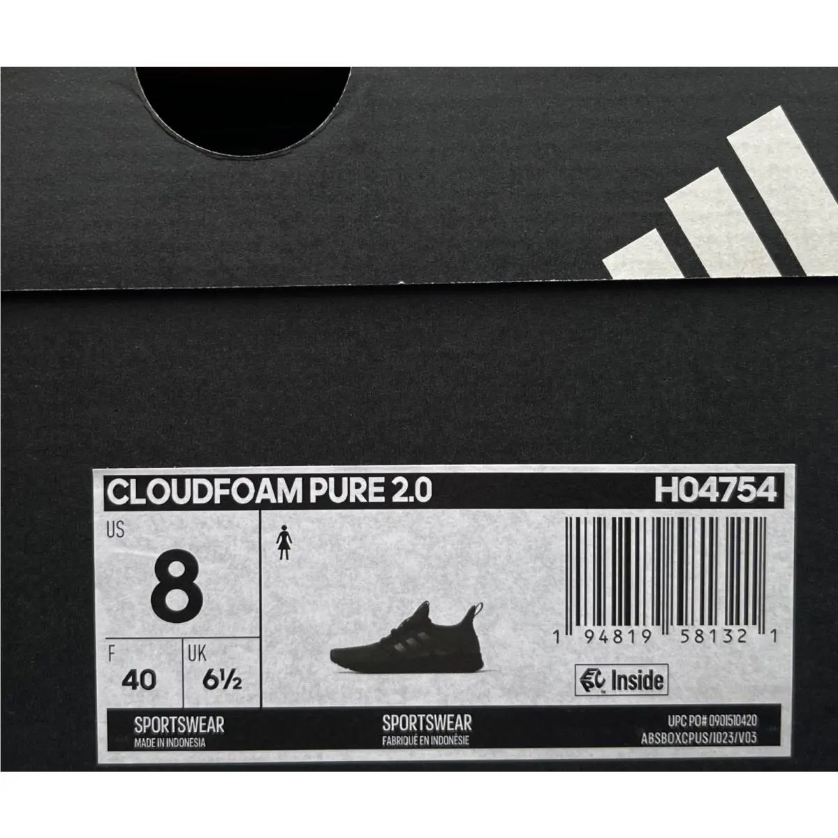 Adidas shoes - adidas Cloudfoam Pure - Cloudfoam Pure - H04754 - Black (UPC: 194819581321) 12