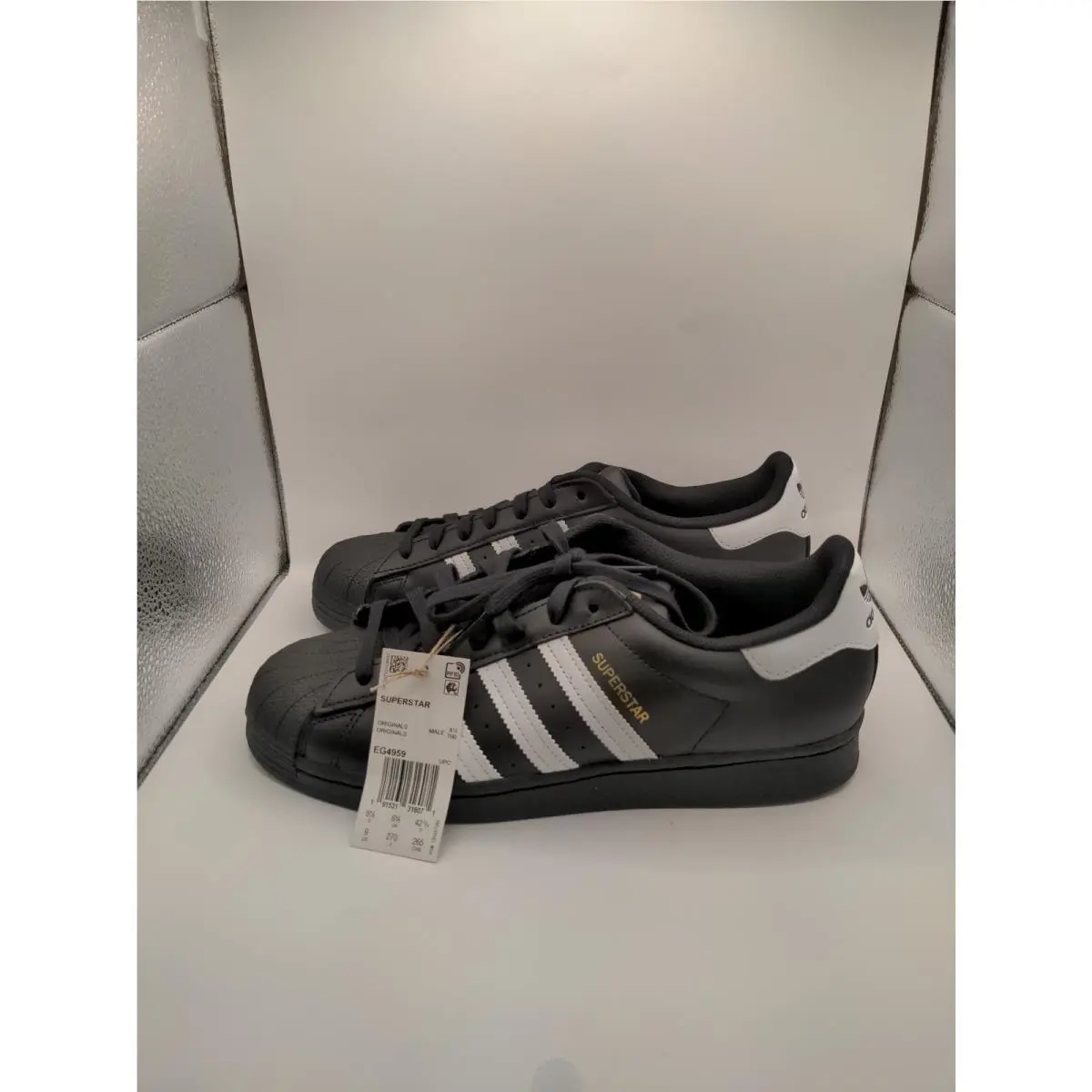 Size 9.5 -  Superstar 2 Black White by Adidas