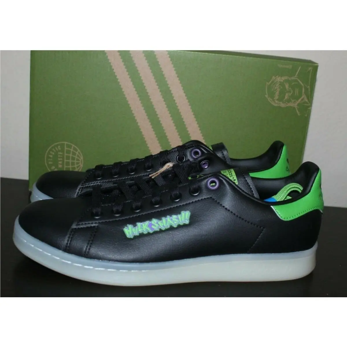 Adidas shoes - Adidas Stan Smith Marvel Hulk - FZ2708 - Black 1