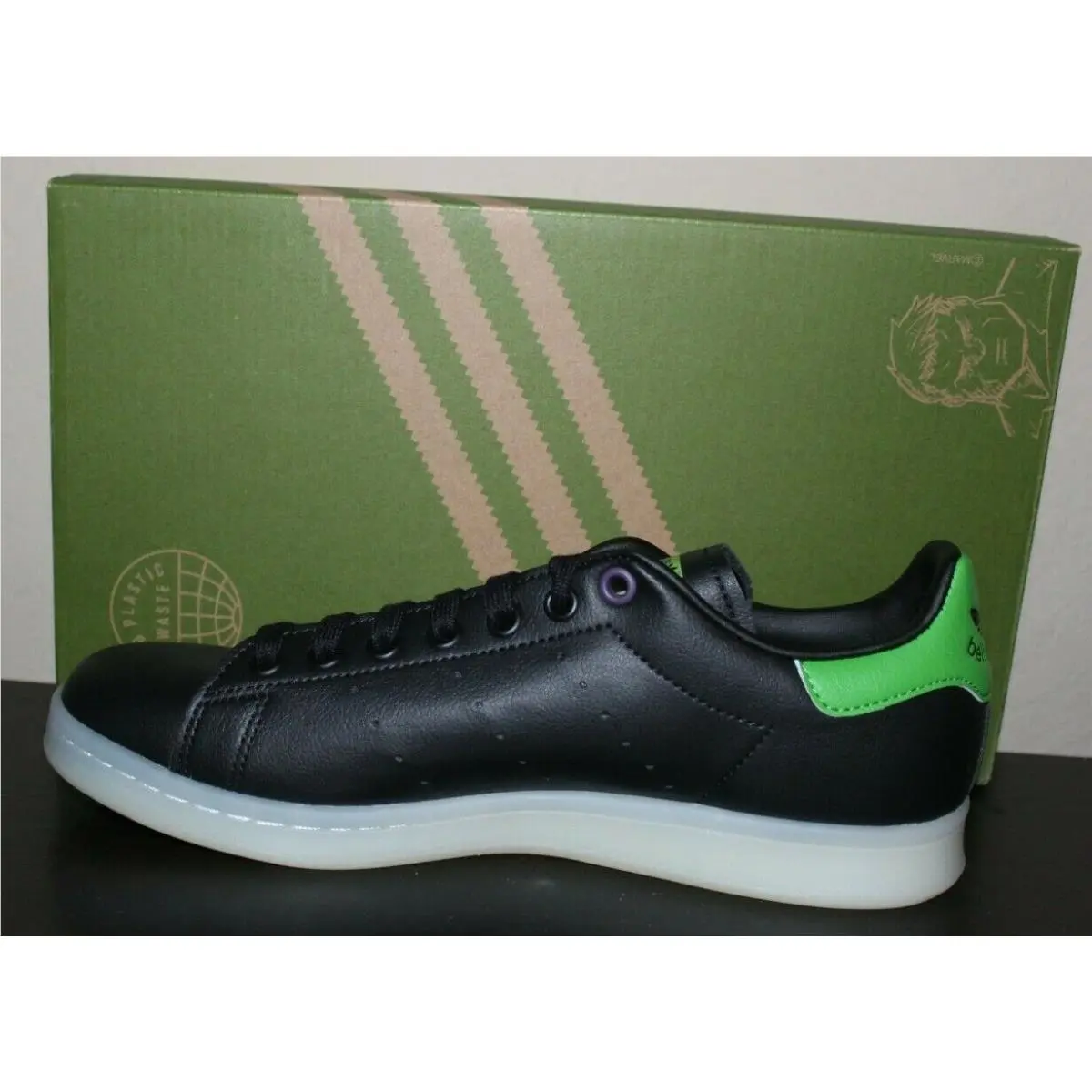 Adidas shoes - Adidas Stan Smith Marvel Hulk - FZ2708 - Black 2