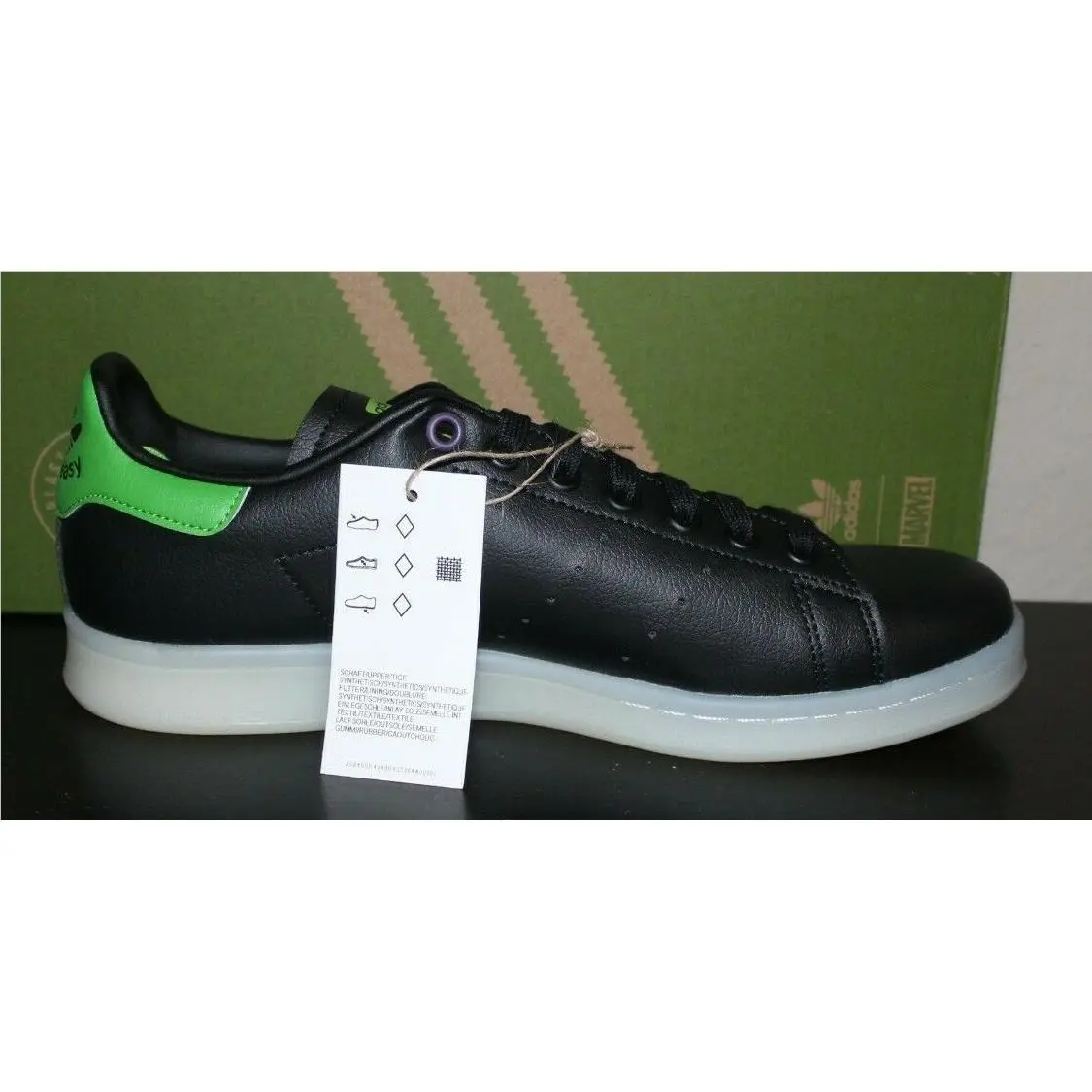 Adidas shoes - Adidas Stan Smith Marvel Hulk - FZ2708 - Black 5