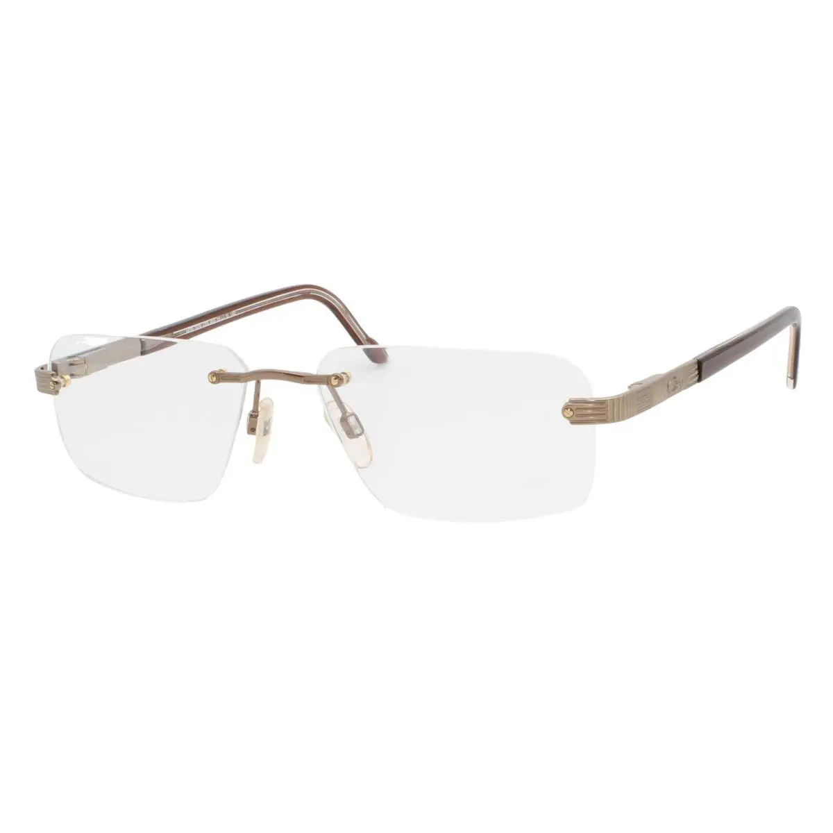 Cazal 7029 003 Brown Rimless Titanium Unisex Eyeglasses 55-15-140 W/case
