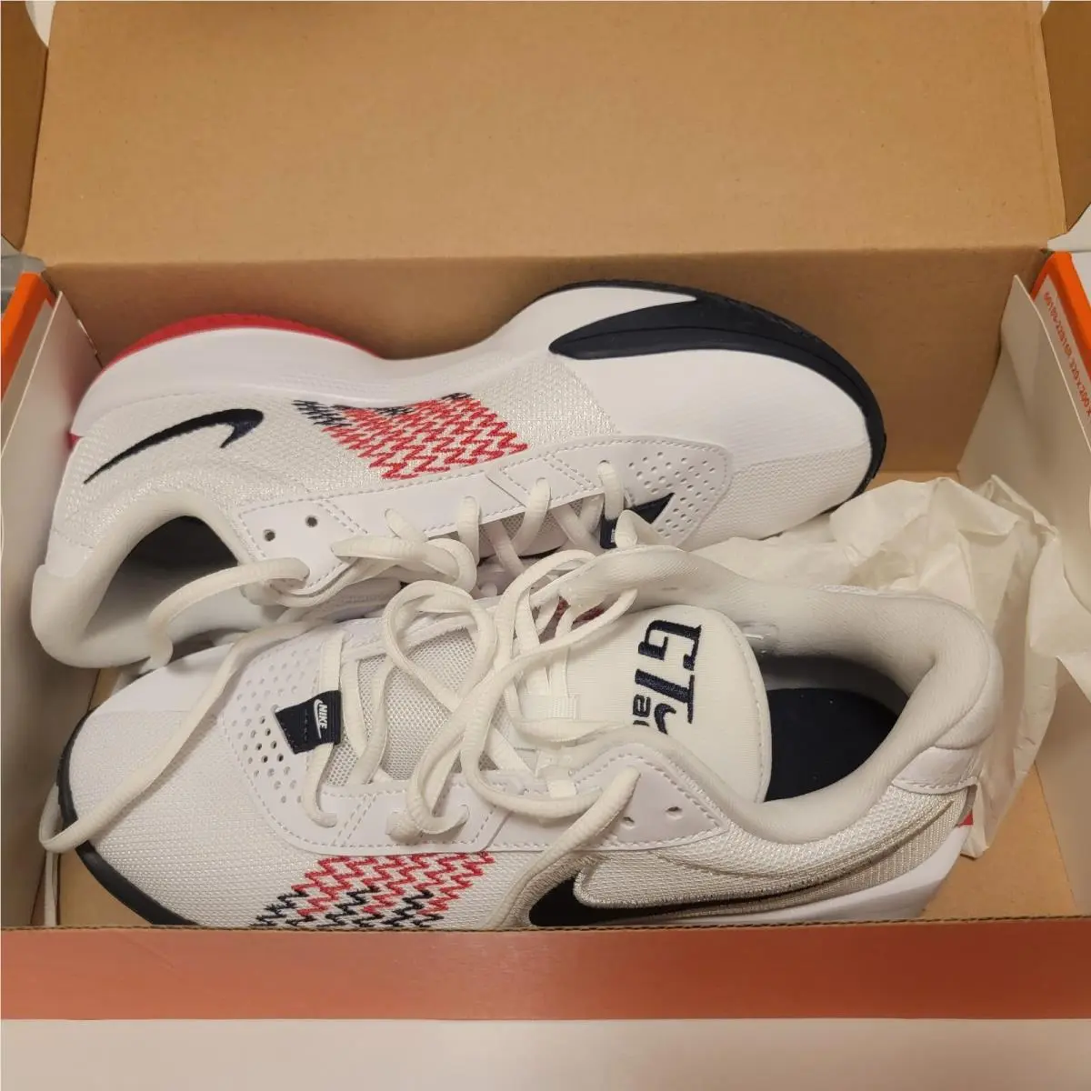 Women`s Air Zoom GT Cut Academy White/ Red / Blue US Size 7.5 by Nike