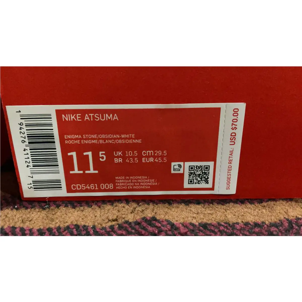 Nike shoes - Nike Atsuma - Atsuma - CD5461 008 - Enigma Stone/Obsidian-White (UPC: 194276411247) 9