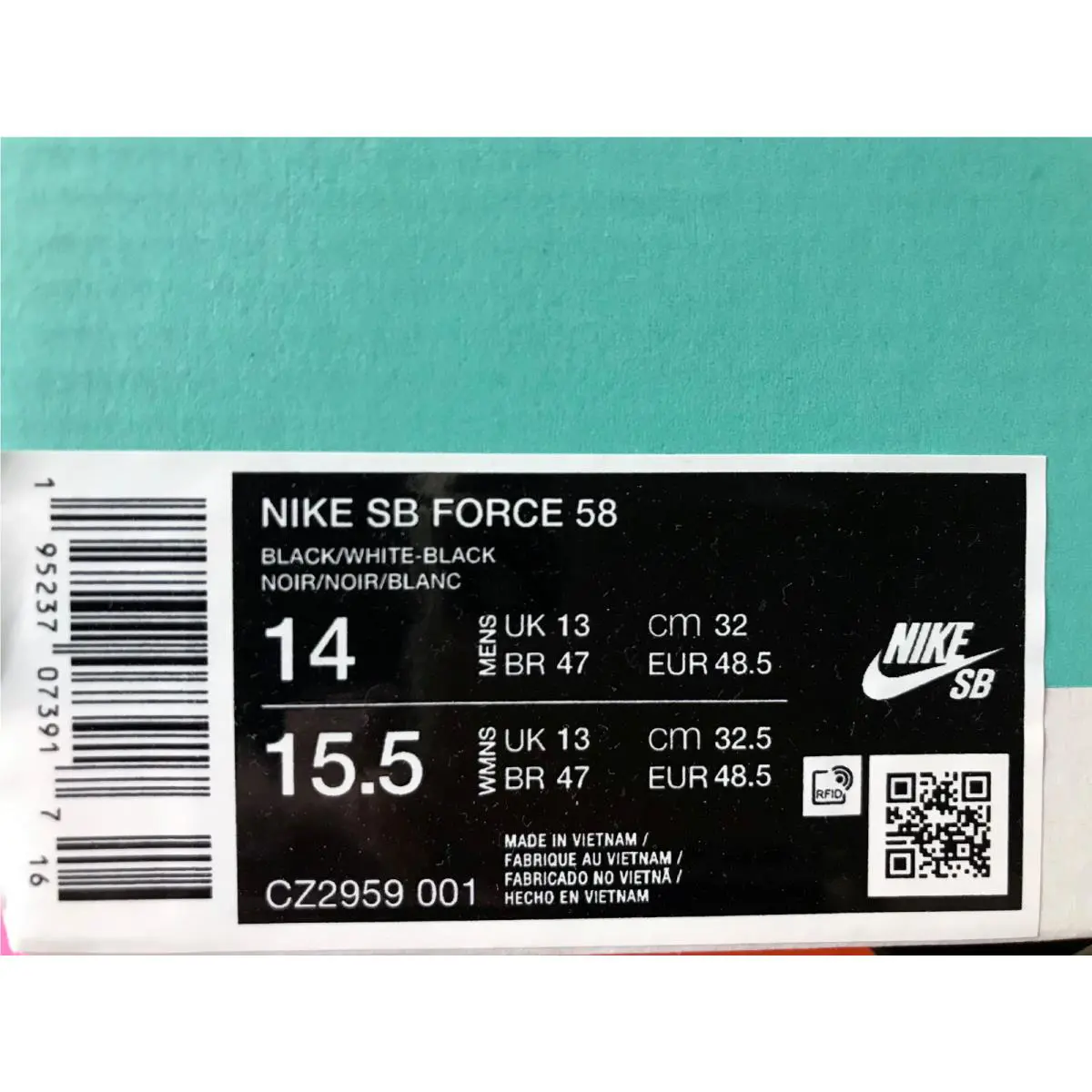 Nike shoes - Nike SB Force 58 - Force - CZ2959-001 - Black (UPC: 195237073917) 3