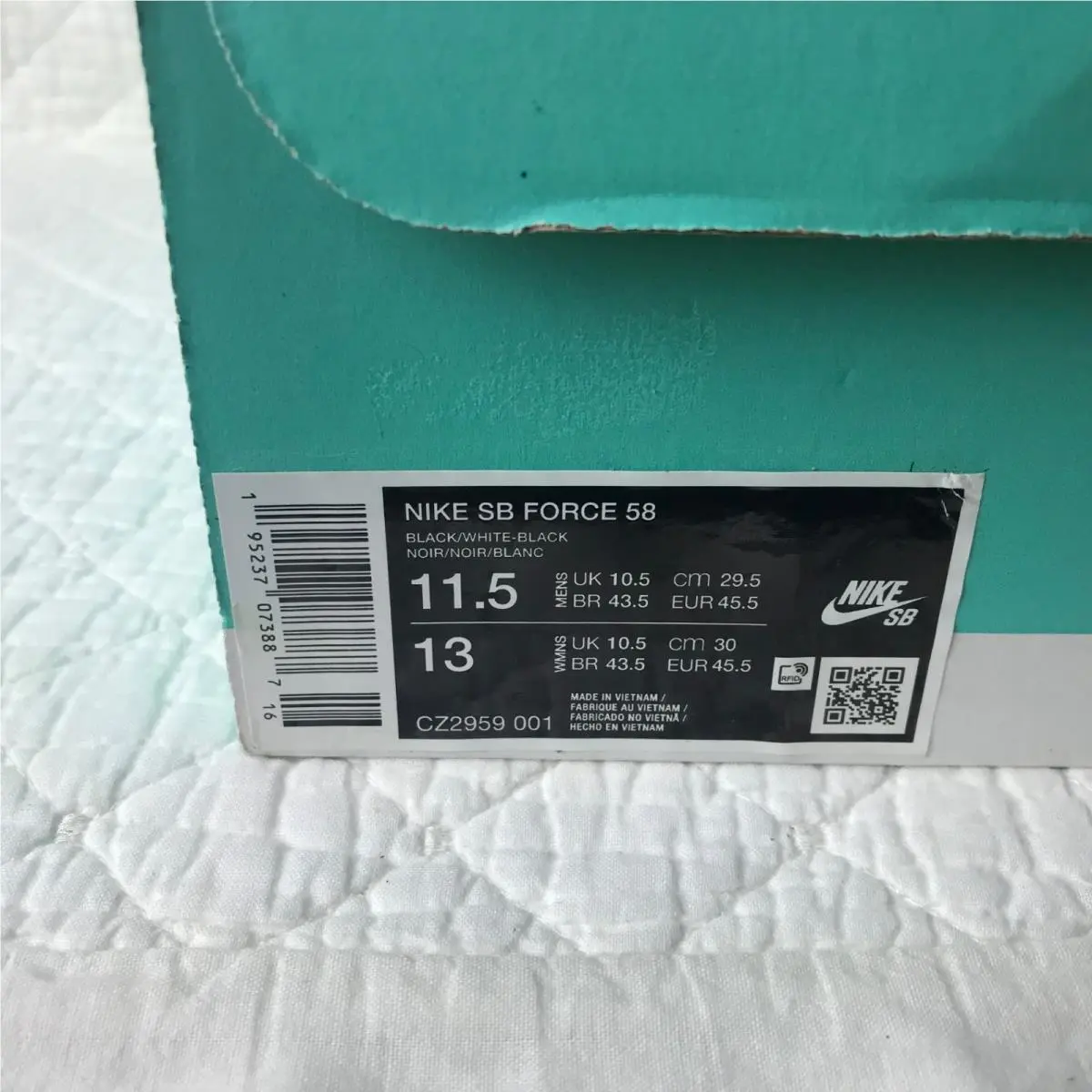 Nike shoes - Nike SB Force 58 - Force - CZ2959-001 - black/ white 10