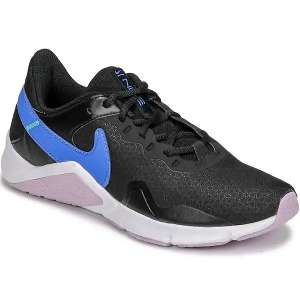 Nike Legend Essential 2 Shoes For Women US Size 8 - Black/ Medium blue-doll/ White