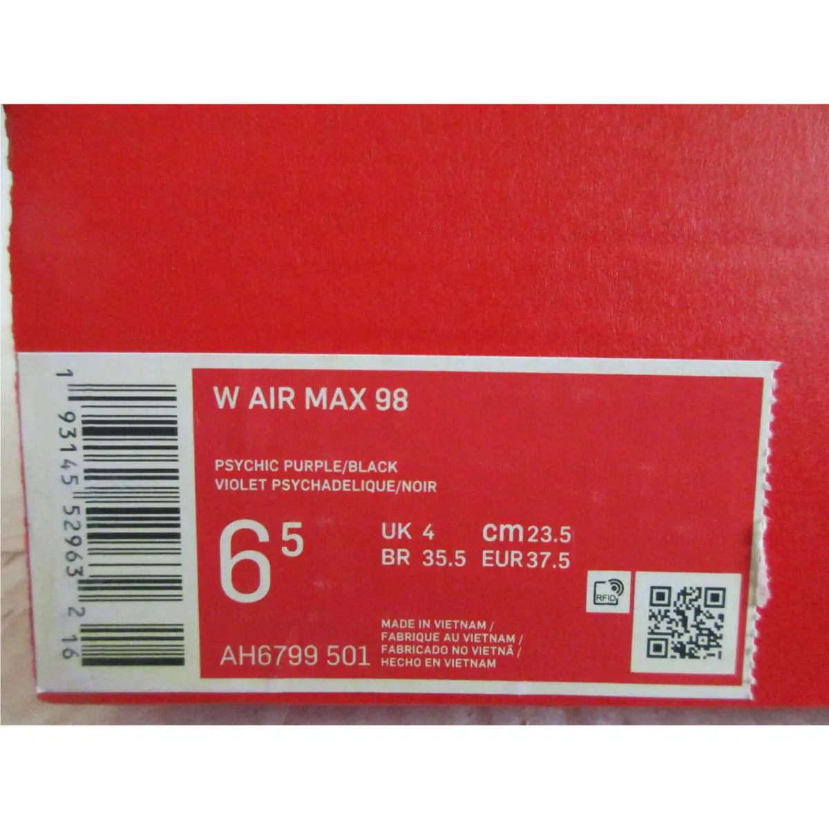 Nike shoes - Nike Air Max 98 - Air Max - AH6799-501 - Purple (UPC: 193145529632) 3