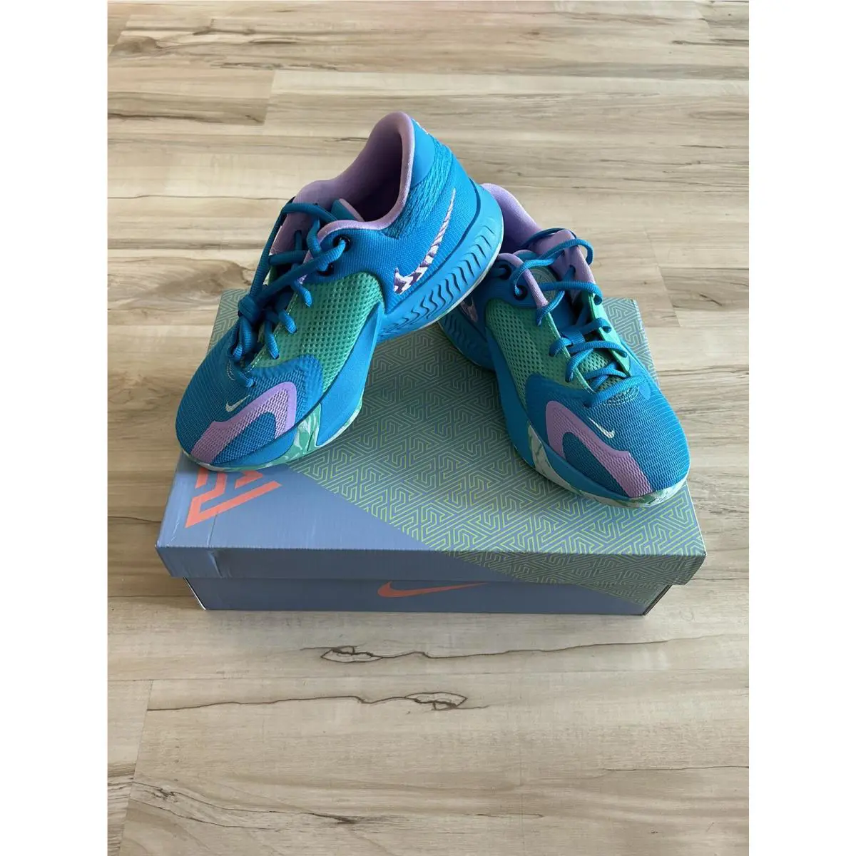 Nike shoes - Nike Freak 4 - Freak - Blue/Lilac​/Light Menta (UPC: 0196152295453) 0