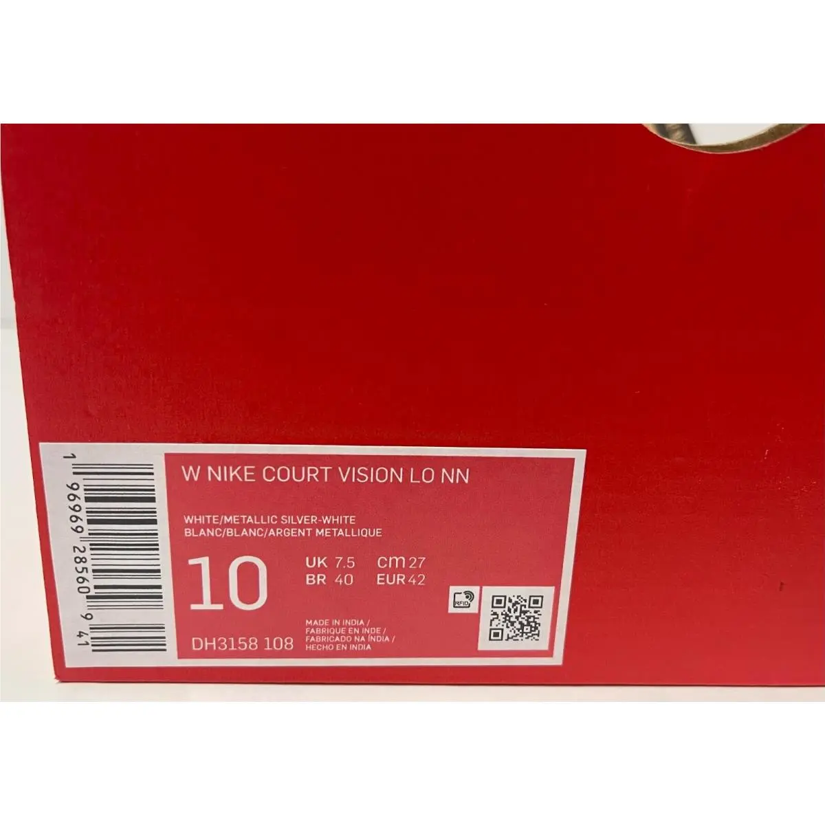 Nike shoes - Nike Court Vision - Court Vision - DH3158-108 - WHITE METALLIC SILVER (UPC: 196969285609) 8
