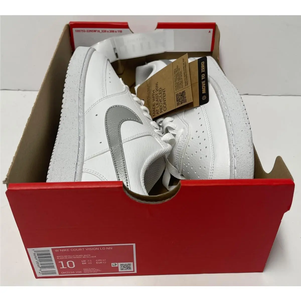 Nike shoes - Nike Court Vision - Court Vision - DH3158-108 - WHITE METALLIC SILVER (UPC: 196969285609) 7