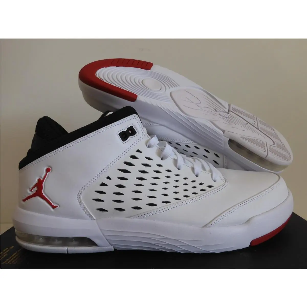 Nike Air Jordan Flight Origin 4 White-gym Red-black SZ 15 921196-101