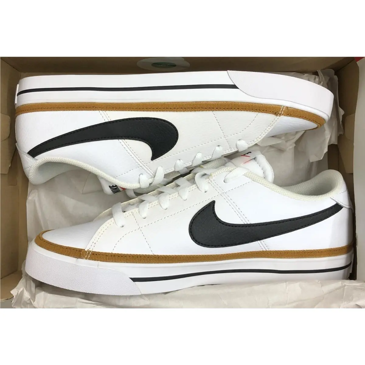 Size 9.5 - Nike Court Legacy Lift Low White Hemp Men - White