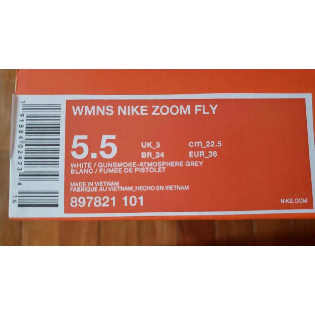 Nike shoes - W Nike Zoom Fly - Zoom Fly - 897821 101 - White/Gunsmoke-Atmosphere Grey (UPC: 191884024234) 5