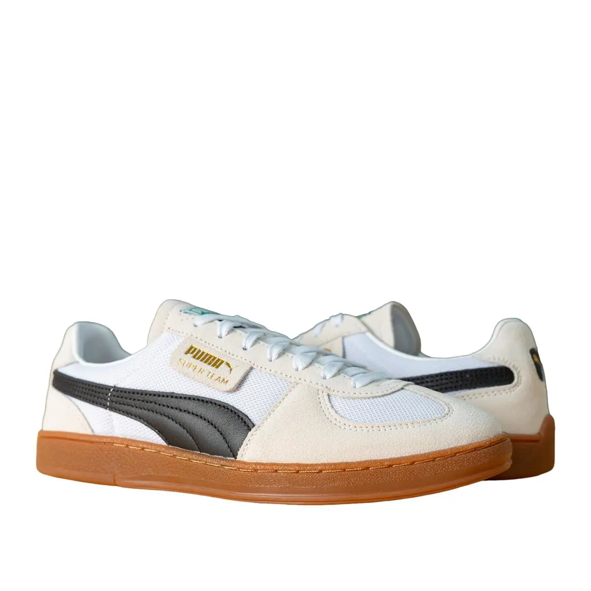 Puma Super Team OG Sneakers Palermo Football Soccer 390424-08 White Gum